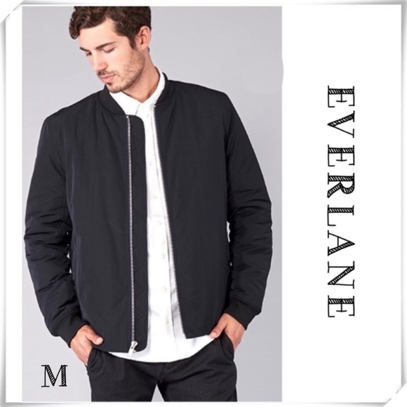 Everlane Other - EVERLANE Filled Zip up Bomber Jacket in Black Size M NWOT